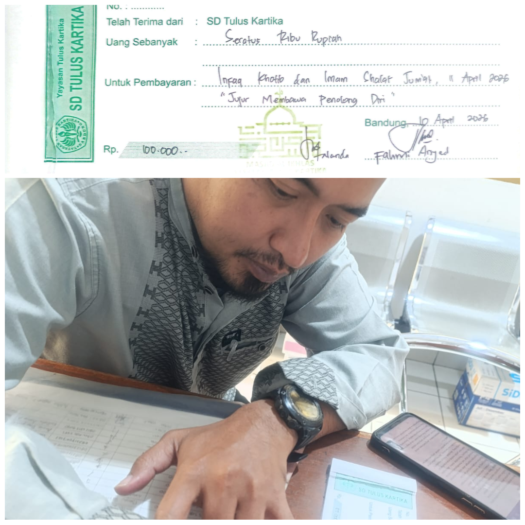 Infaq Khotib dan Imam Shalat Jumat tgl 10 April 2026